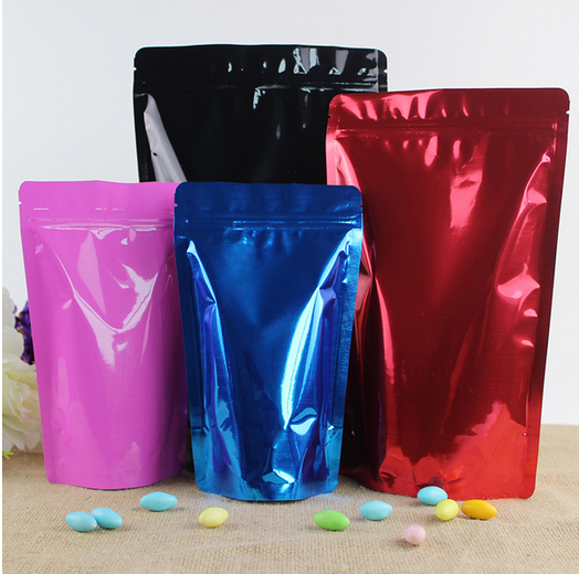 A30 ถุงฟอยด์สีน้ำเงิน ก้นตั้ง ติดซิป ขนาด 20x30+4 ซม. สีดำ