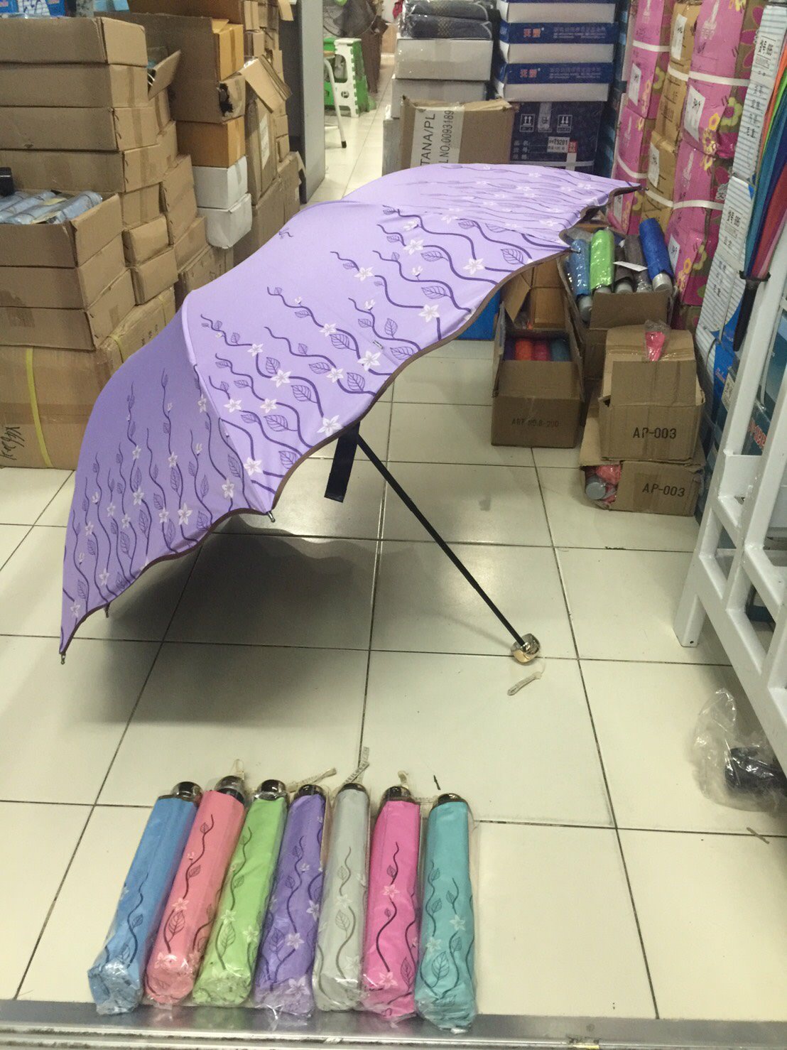 ร่มโค้งแฟชั่นยูวีดำ รหัส 9201