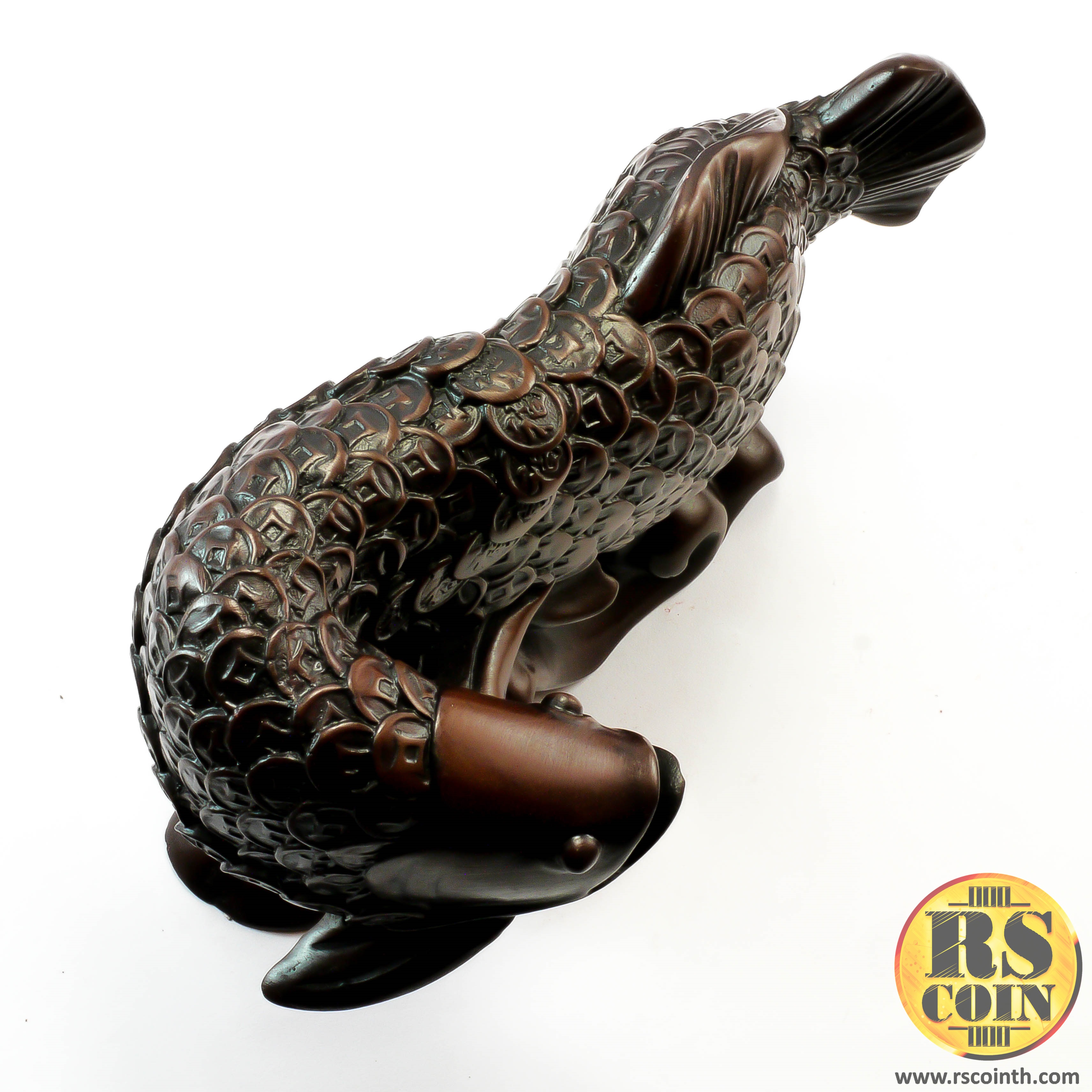 รูปปั้นหิน - ปลาอโรวาน่านำโชค (Thai Sculpture Stone Fish Arowana Chinese Design)