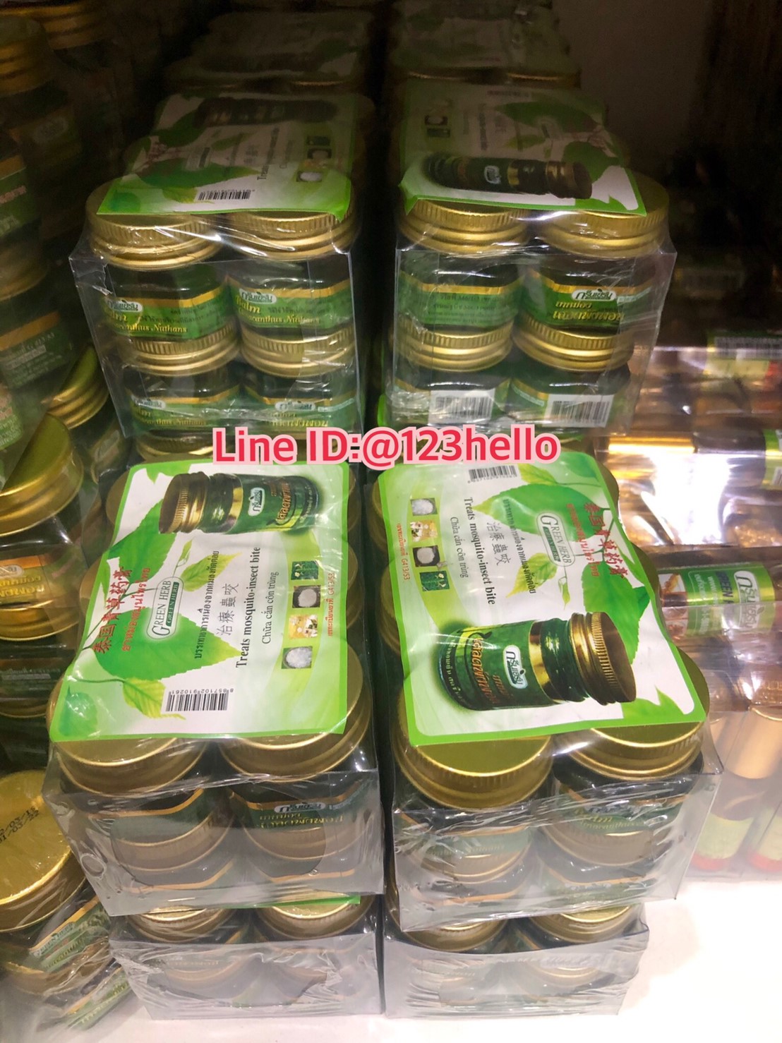 GREEN HERB Clinacanthus Nuthans Balm ยาหม่องเสลดพังพอน ตรากรีนเฮิร์บ บรรจุ 12 กระปุก กระปุกละ 10 กรัม