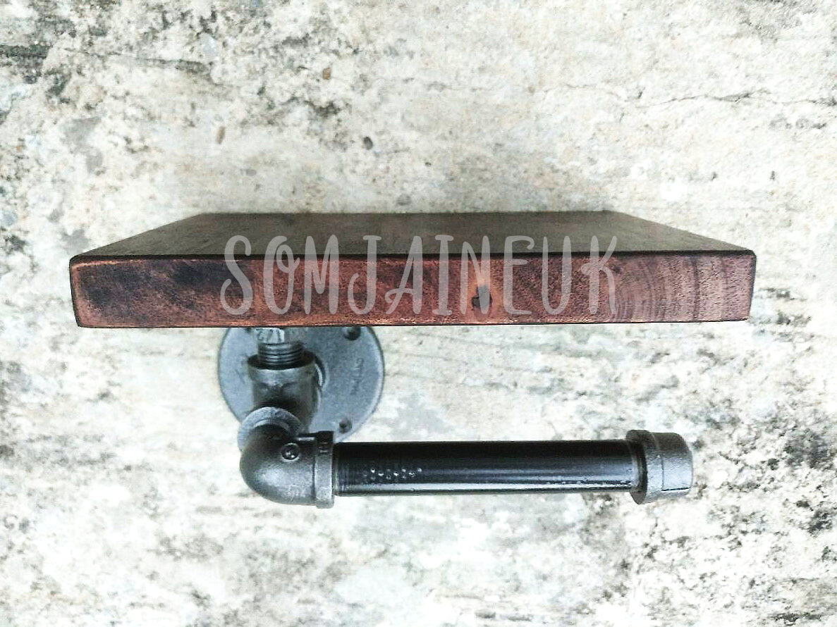 เซ็ทชั้นวางของ ราวแขวนผ้าในห้องน้ำ พร้อมที่ใส่กระดาษชำระสไตล์ Loft