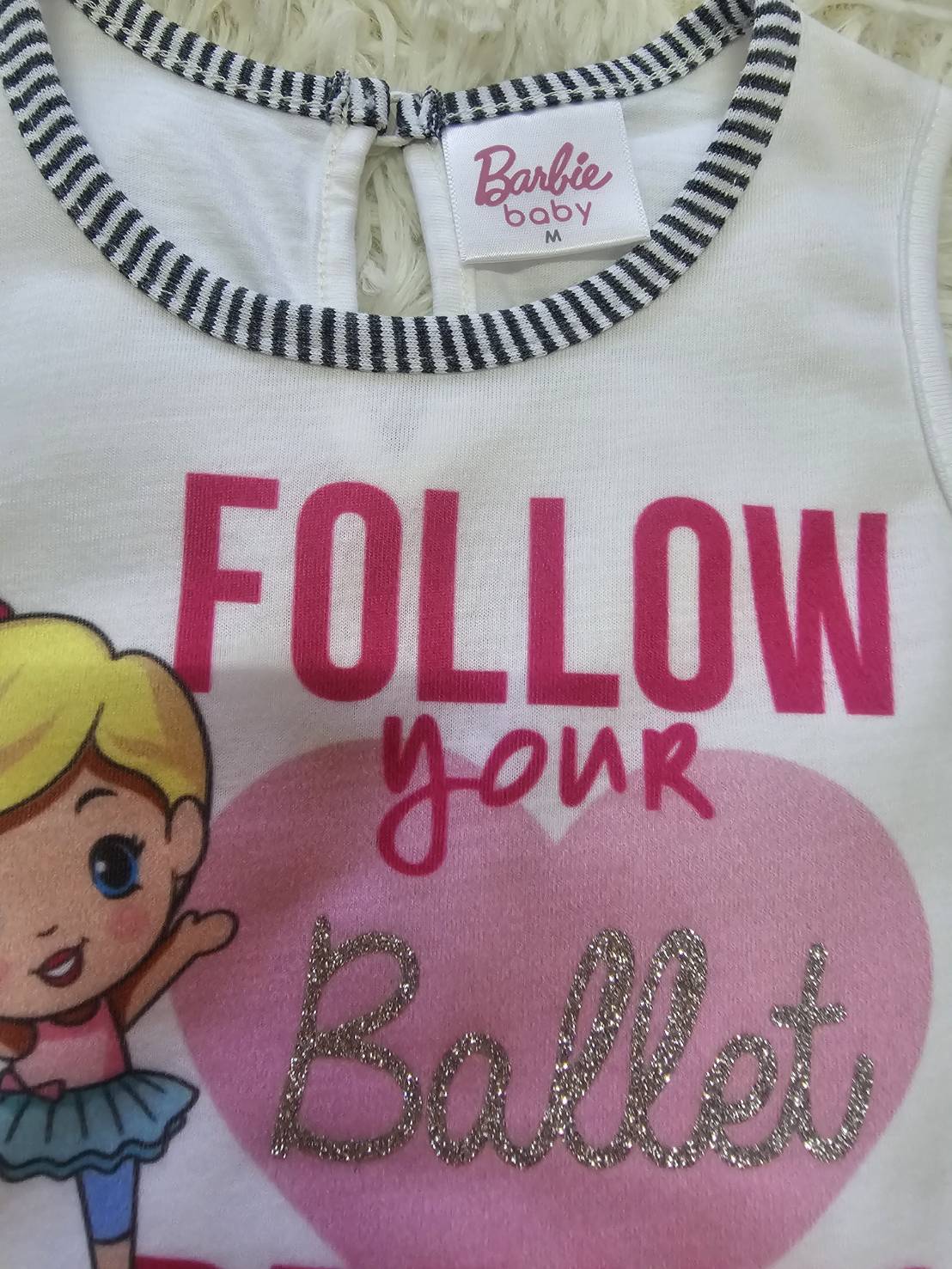 ชุดเซ็ท Barbie Baby ไซส์ M by ChaLom มือสอง เหมือนใหม่ ตำหนิ>รอยเปื้อนเล็กน้อย