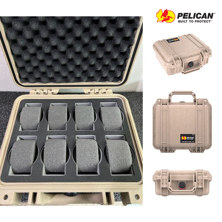 PELICAN 1200 CASE WITH WATCH FOAM - DESERT TAN - กล่องใส่นาฬิกา 8 เรือน