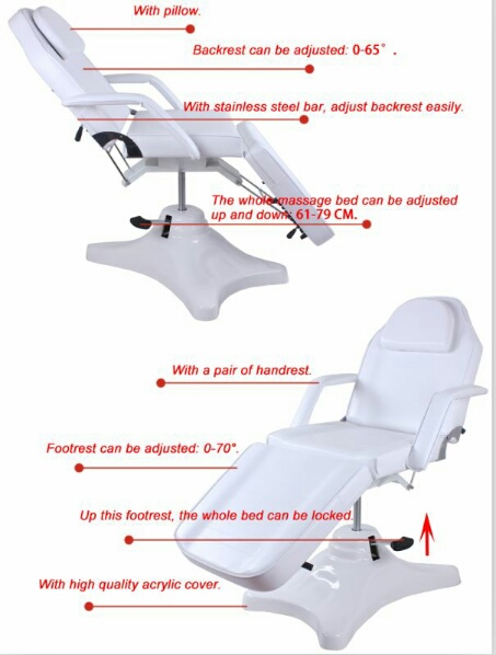เตียงทรีทเม้นท์ เตียงสักคิ้ว ปรับความสูงได้ Hydraulic system รุ่น 8222