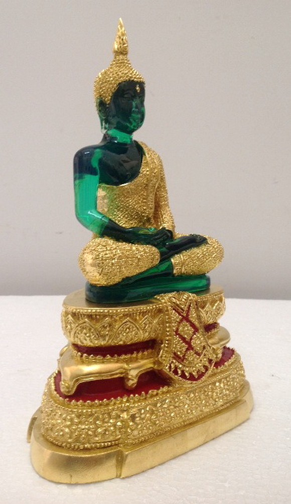 พระแก้วมรกต 5 นิ้ว ชุดฤดูฝน ปิดทองแท้