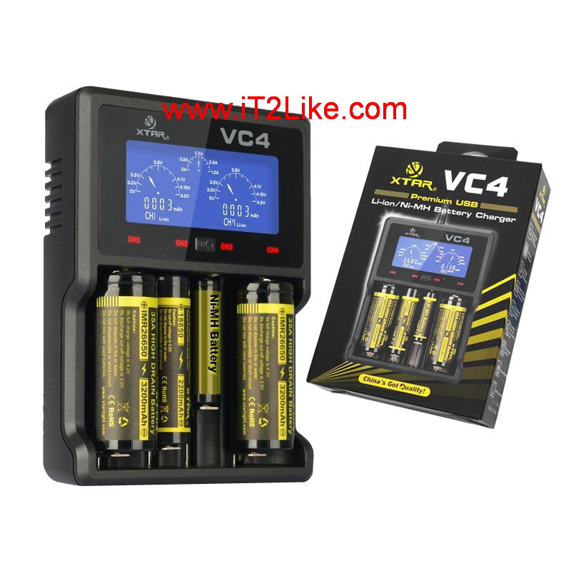 เครื่องชาร์จถ่านอัจฉริยะ และวัดความจุแบตเตอรี่ Xtar VC4