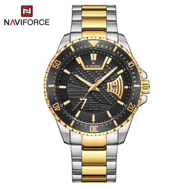 นาฬิกา Naviforce รุ่น NF9191 GD SIL ของแท้ รับประกันศูนย์ 1 ปี ส่งพร้อมกล่อง และใบรับประกันศูนย์ ราคาถูกที่สุด