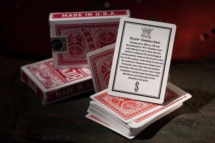 Red Bicycle Chainless Playing Cards