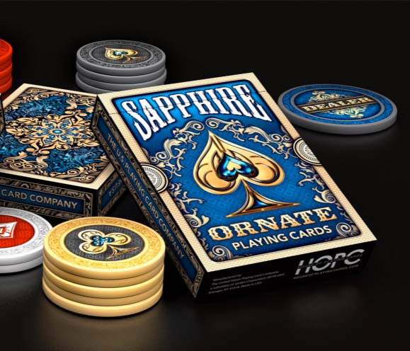 Ornate Playing Cards (Blue)