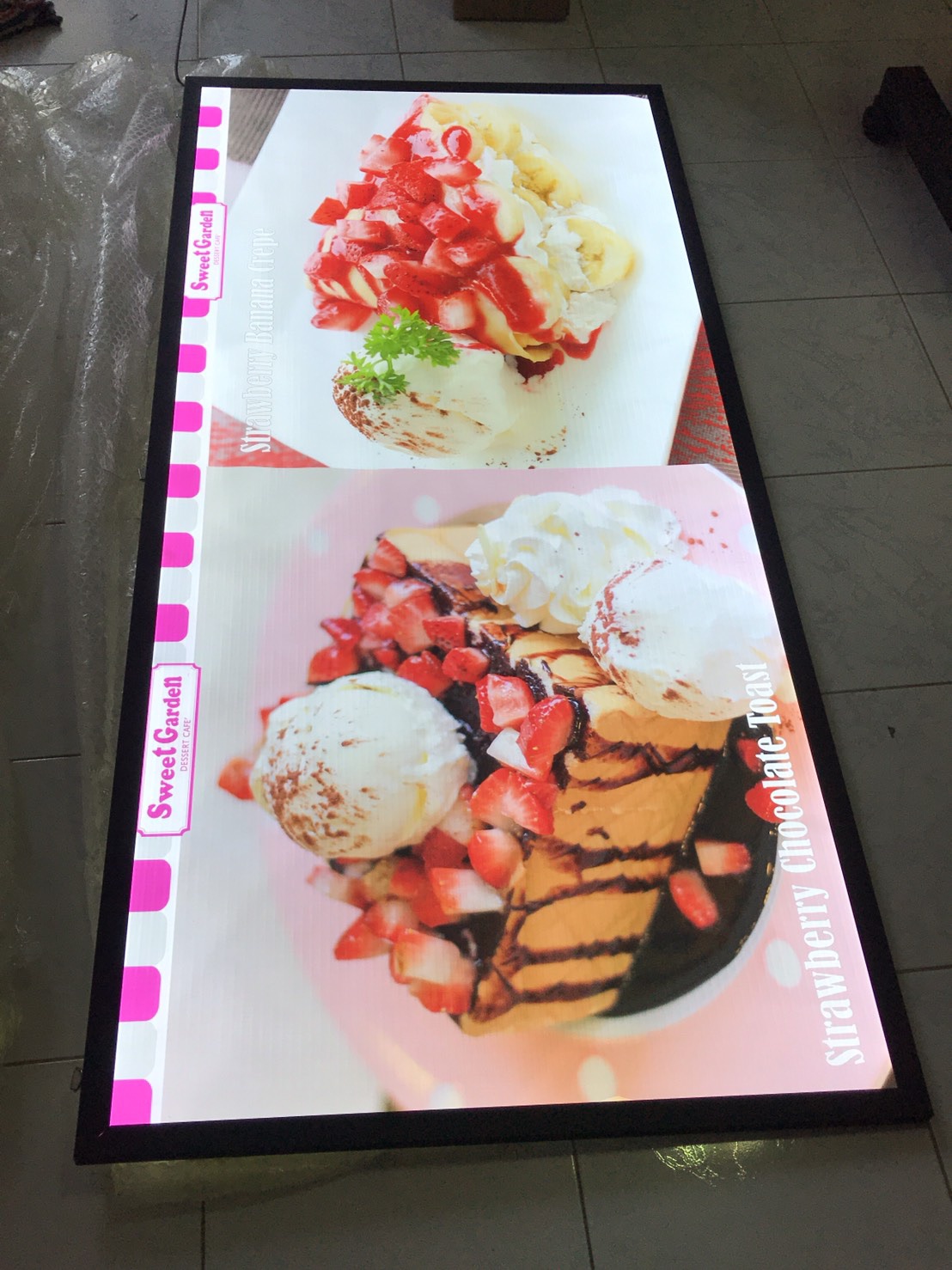 ป้ายไฟเมนูสลิม ขอบบาง - กล่องไฟเมนูอาหาร ป้ายอาหาร