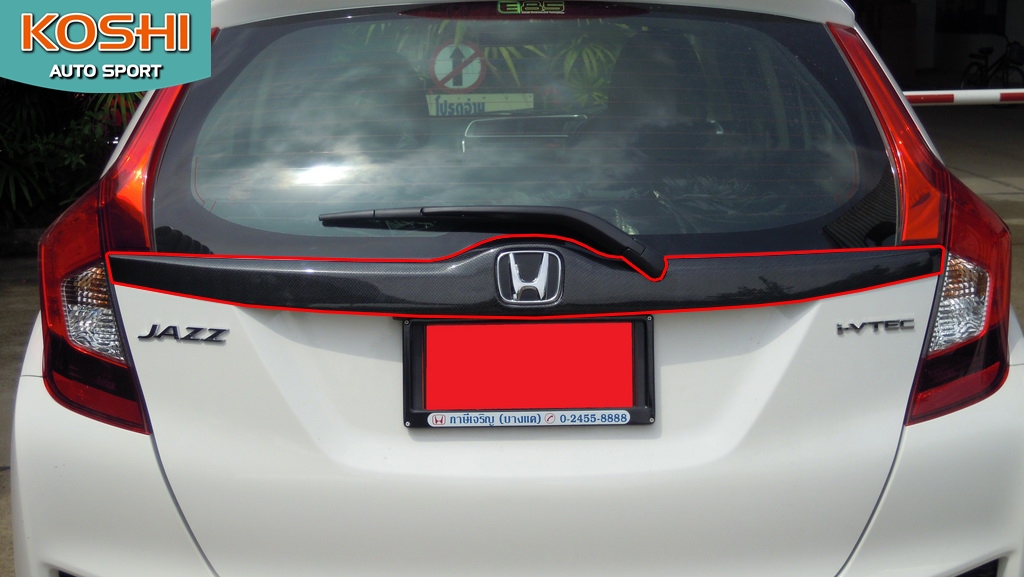 คิ้วฝาท้าย(บน)คาร์บอน Honda Jazz 2014 AOS