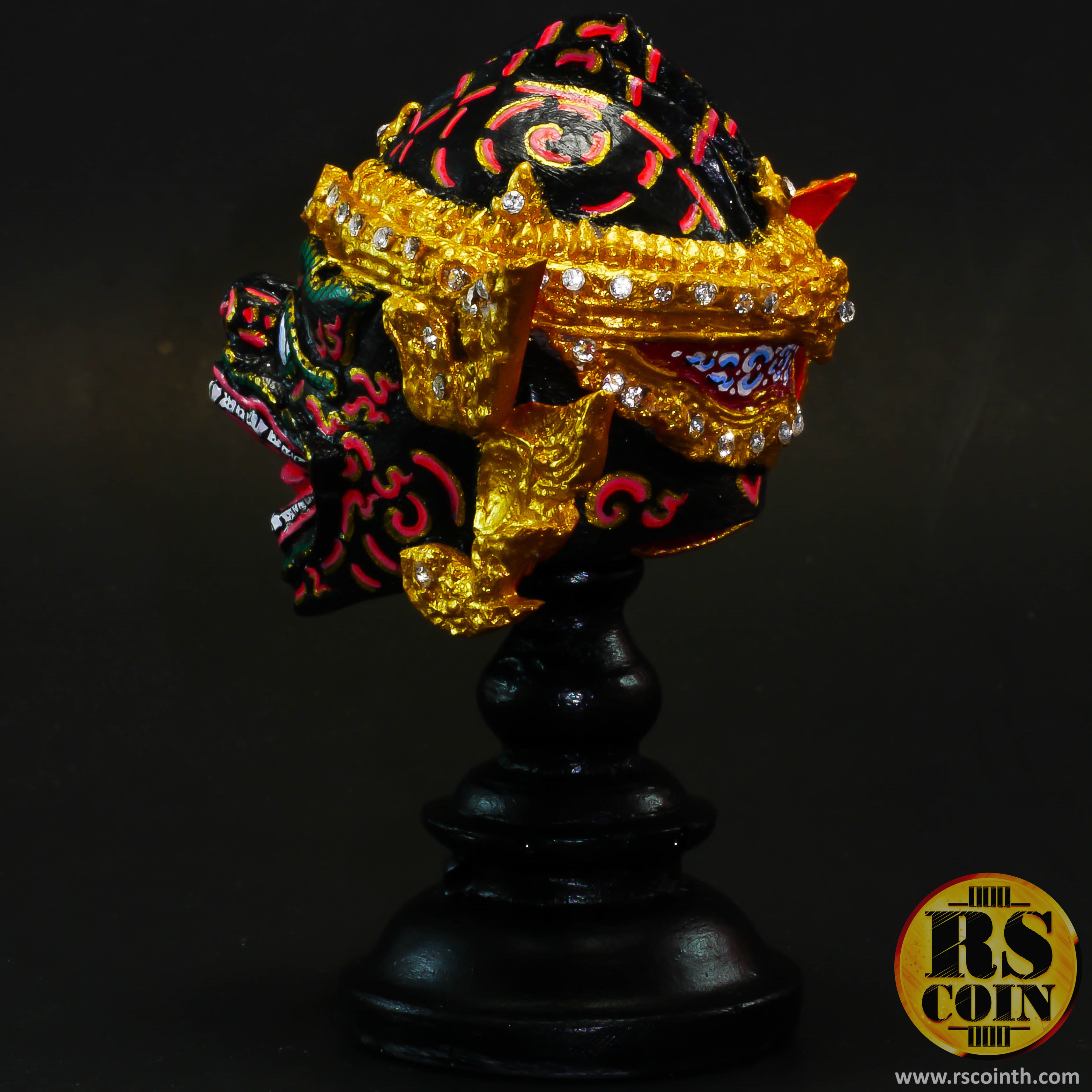 หัวโขนเรซิ่น - นิลพัท (Ramakien Black Ape Nila Khon Mask Size.S - Pre Order)