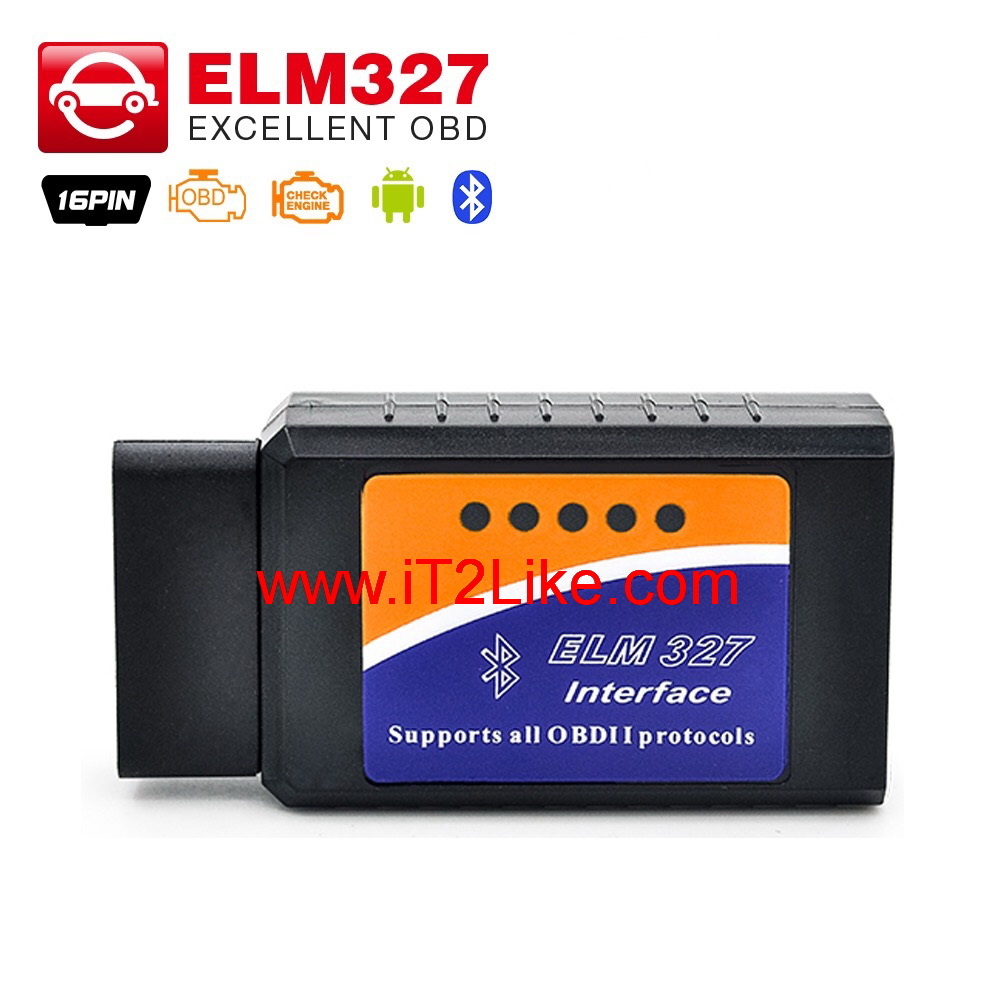 กล่องสแกน ECU รถยนต์ ELM327 Interface Bluetooth OBD2 For Android เฟิร์มแวร์ใหม่ล่าสุด