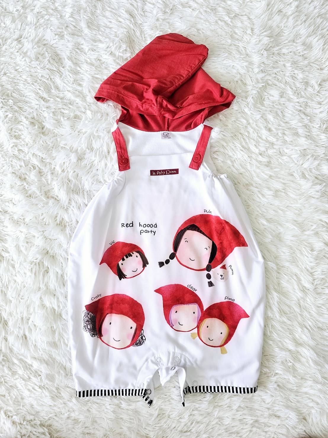 จั้มสูท Little red riding hood หนูน้อยหมวกแดง ไซส์ 18m seulement pumm / Le Petit Pumm by ChaLom มือสอง เหมือนใหม่ ไม่มีตำหนิ
