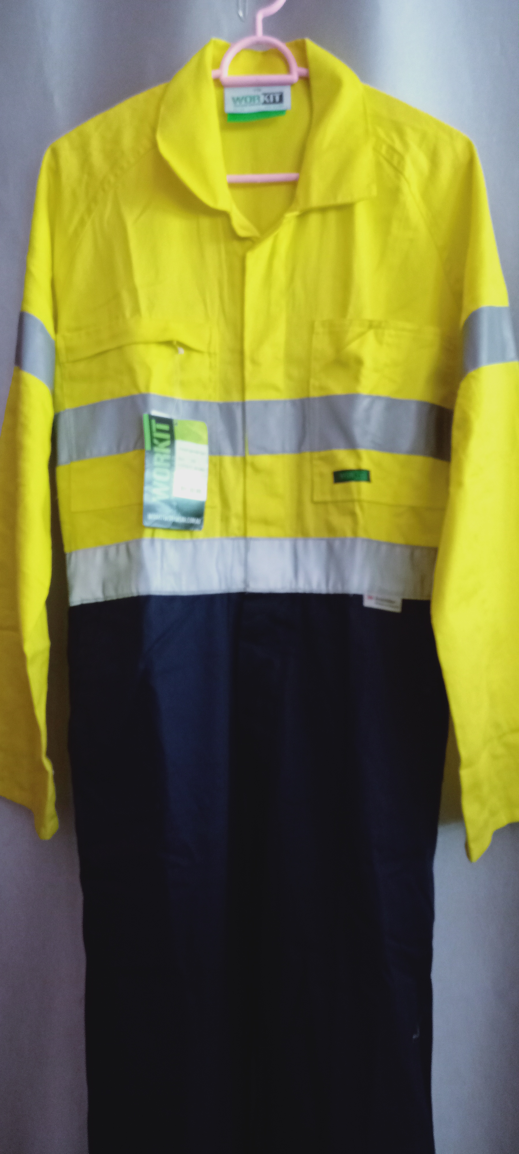 ชุดหมี coverall แถบสะท้อนแสง 3M สีเหลืองกรม แบบปิดซิป ผ้า TC ชุดทำงาน ชุดหมี ชุดหมีเซฟตี้ ชุดหมีกู้ภัย ชุดหมีแฟชั่น เข้ารูป coverall ทุกไซส์ สำเนา