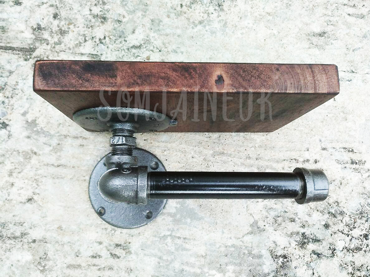 เซ็ทชั้นวางของ ราวแขวนผ้าในห้องน้ำ พร้อมที่ใส่กระดาษชำระสไตล์ Loft