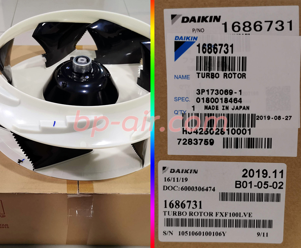 ใบพัดลมคอยล์เย็น แอร์ 4 ทิศทาง 1686731