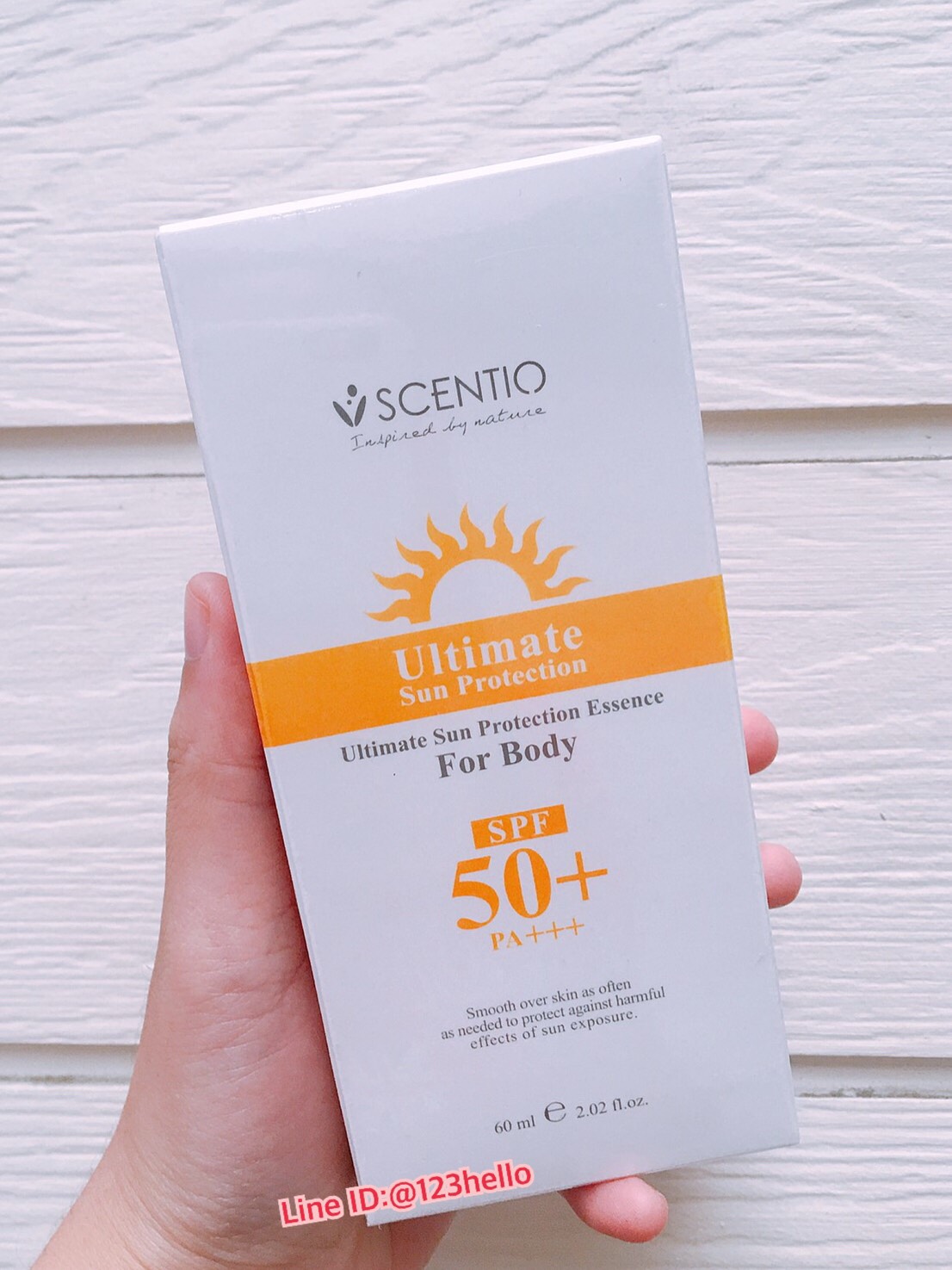Scentio Ultimate Sun Protection Essence for Body SPF 50+PA+++ เซนทิโอ อัลติเมท ซัน โพรเทคชั่น เอสเซ้นต์ ฟอร์ บอดี้ เอฟพีเอฟ 50+ พีเอ +++ 60 มิลลิลิตร