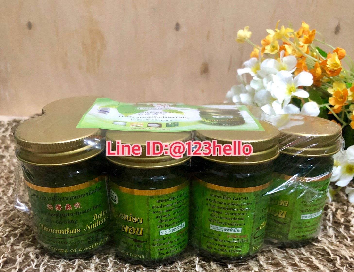 GREEN HERB Clinacanthus Nuthans Balm ยาหม่องเสลดพังพอน ตรากรีนเฮิร์บ บรรจุ 6 ขวด ขวดละ 50 กรัม