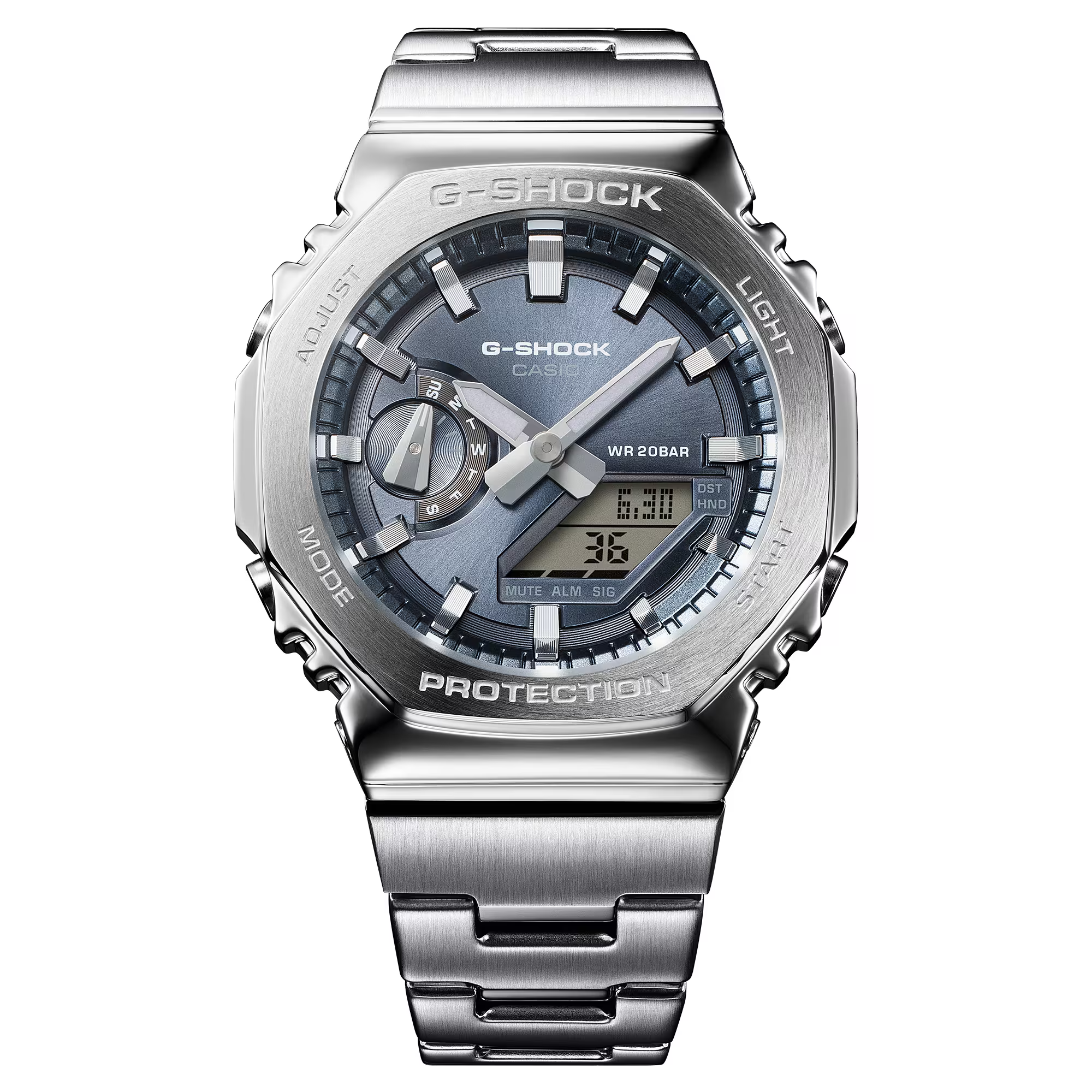CASIO G-SHOCK นาฬิกาผู้ชาย รุ่น GM-2110D-8A ซีรีส์ 2100 G-STEEL จีช็อค