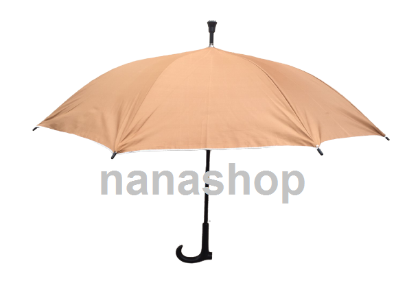 ร่มตอนเดียว24นิ้ว ร่ม24 ด้ามไม้เท้า มีหัวกันลื่น ร่มกันยูวี ขายปลีกและส่ง คละสีและสีล้วน