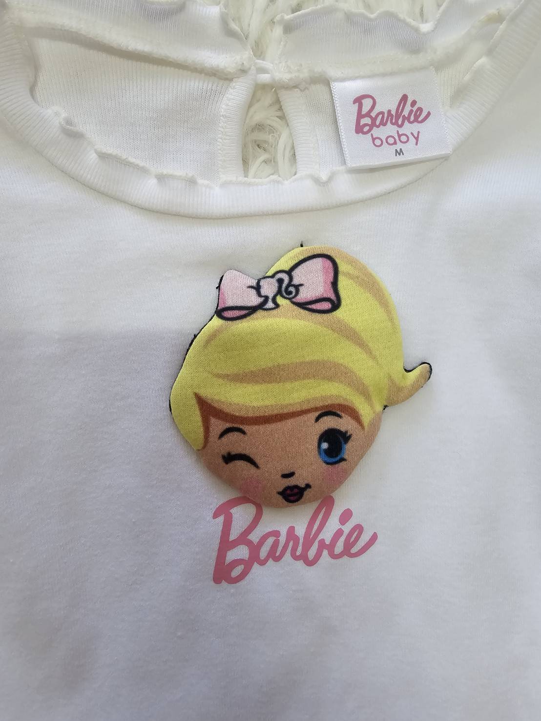 เสื้อยืดแขนยาว Barbie Baby ไซส์ M by ChaLom มือสอง เหมือนใหม่ ไม่มีตำหนิ