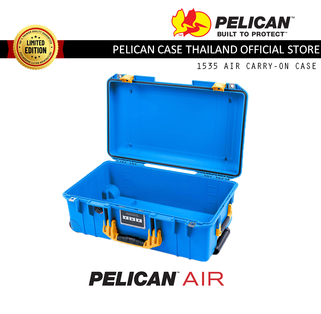 Pelican 1535 Air Carry-on Case No Foam - Blue/Yellow - [Limited Edition]