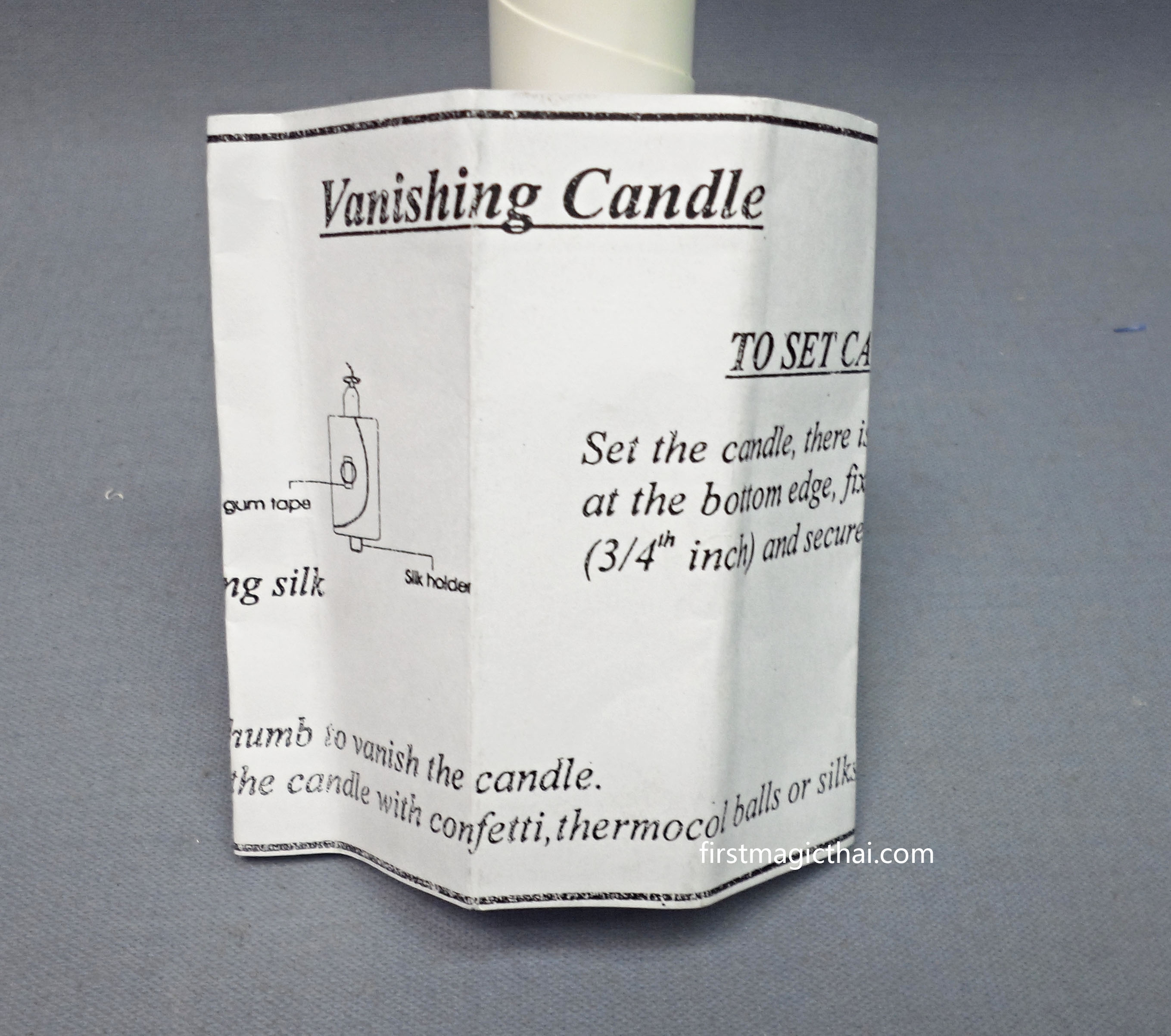 เทียนหาย สีขาว แบบแรง / Vanishing Candle