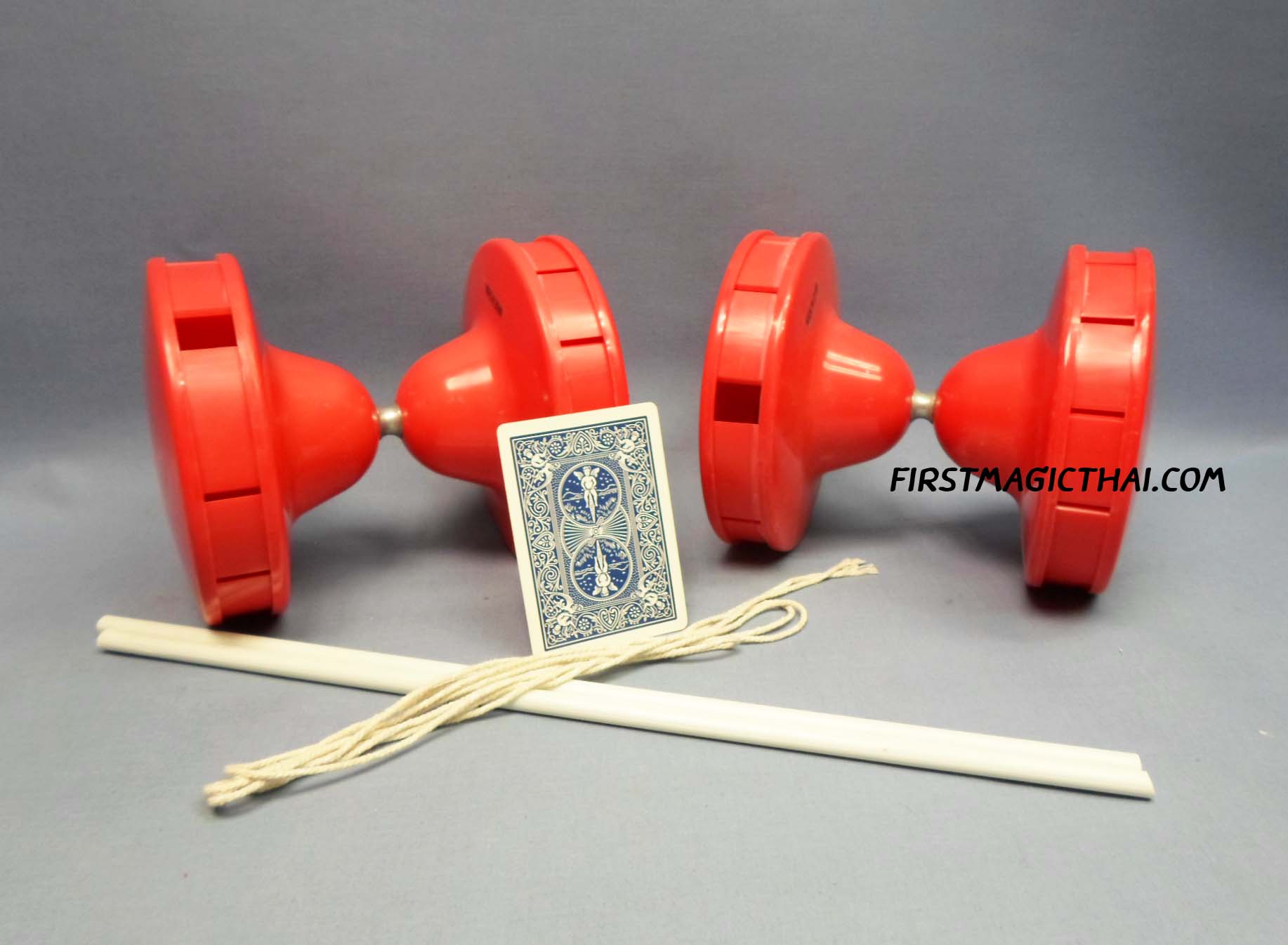 Diabolo สีแดง เนื้อพลาสติก มีเสียง