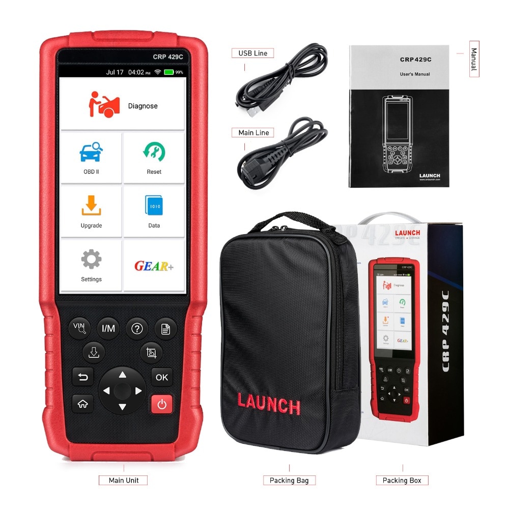 LAUNCH CRP429C OBD2 เครื่องมือวิเคราะห์รถยนต์ เครื่องสแกนรถยนต์ เครื่องมือวินิจฉัยรถยนต์ เครื่องสแกนโค้ด วิเคราะห์รถยนต์ อ่านโค้ดต่างๆ Code Reader Car Scanner Automotive Diagnostic Tool