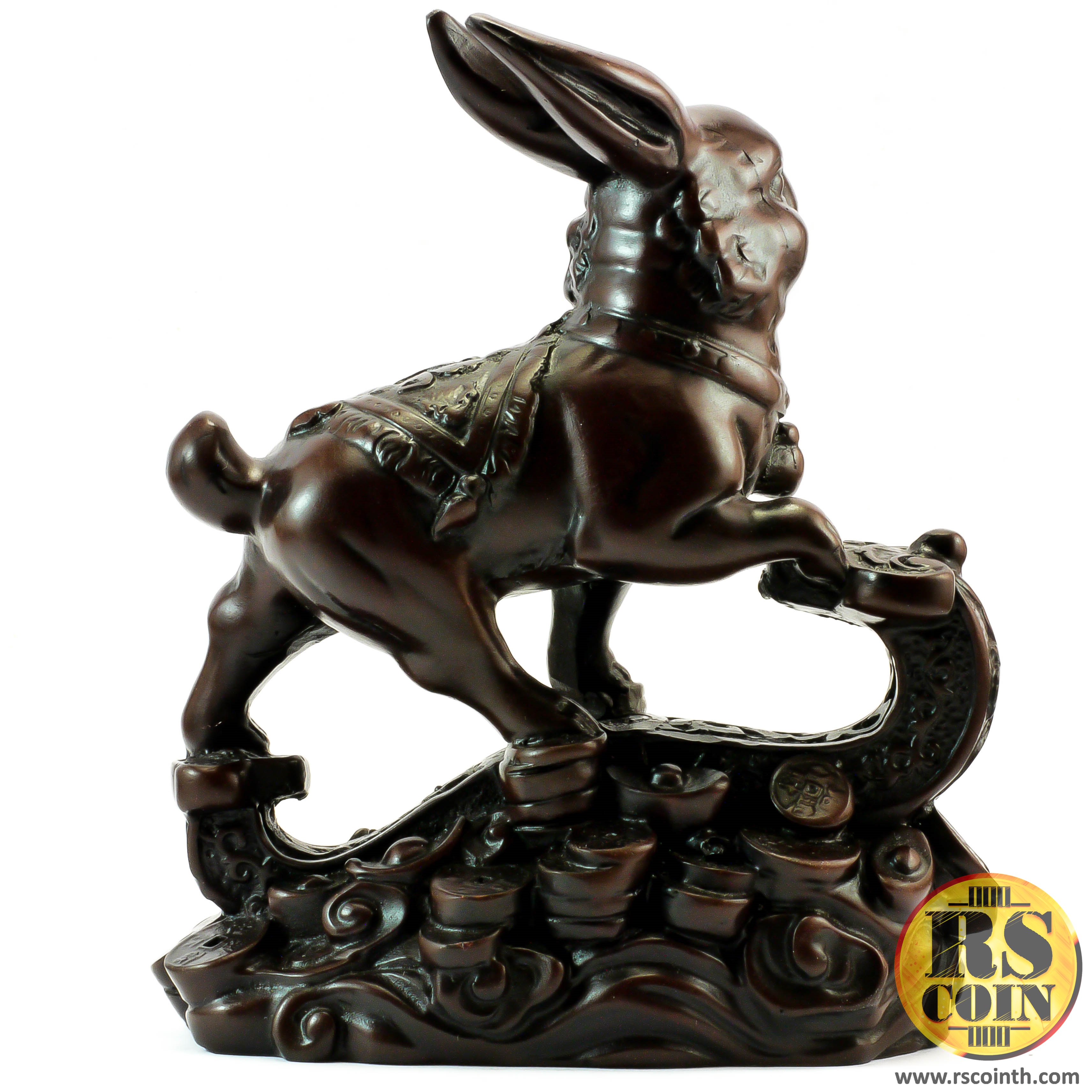 รูปปั้นหิน - กระต่ายนำโชค (Thai Sculpture Stone Animal Rabbit Chinese Design)