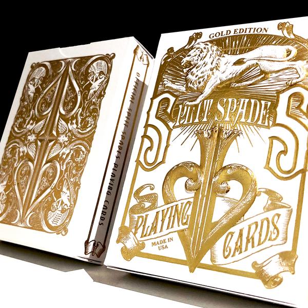 Gold Split Spades Plating Cards