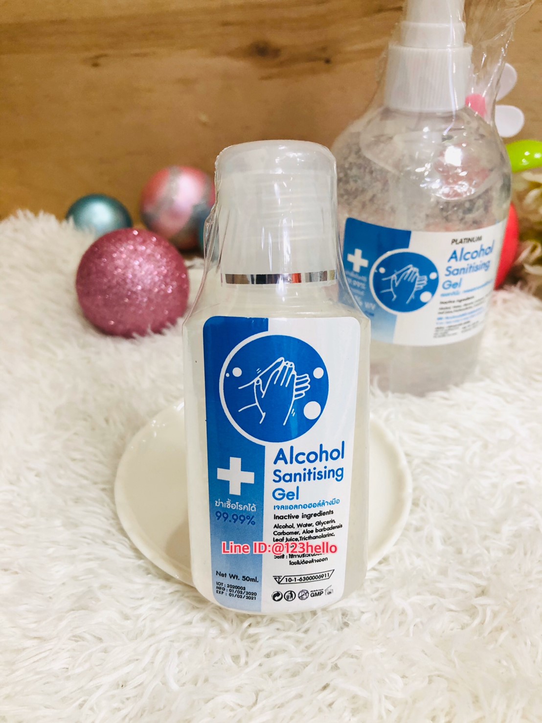 PLATINUM Alcohol Sanitising Gel 50 มล. แพลทตินั่ม เจลแอลกอฮอล์ล้างมือ
