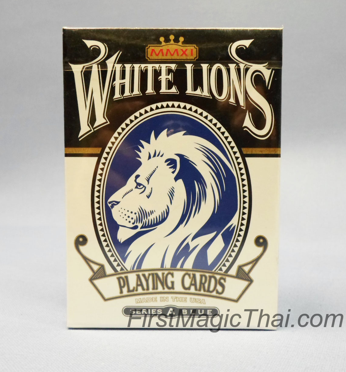 White Lions Playing Cards
