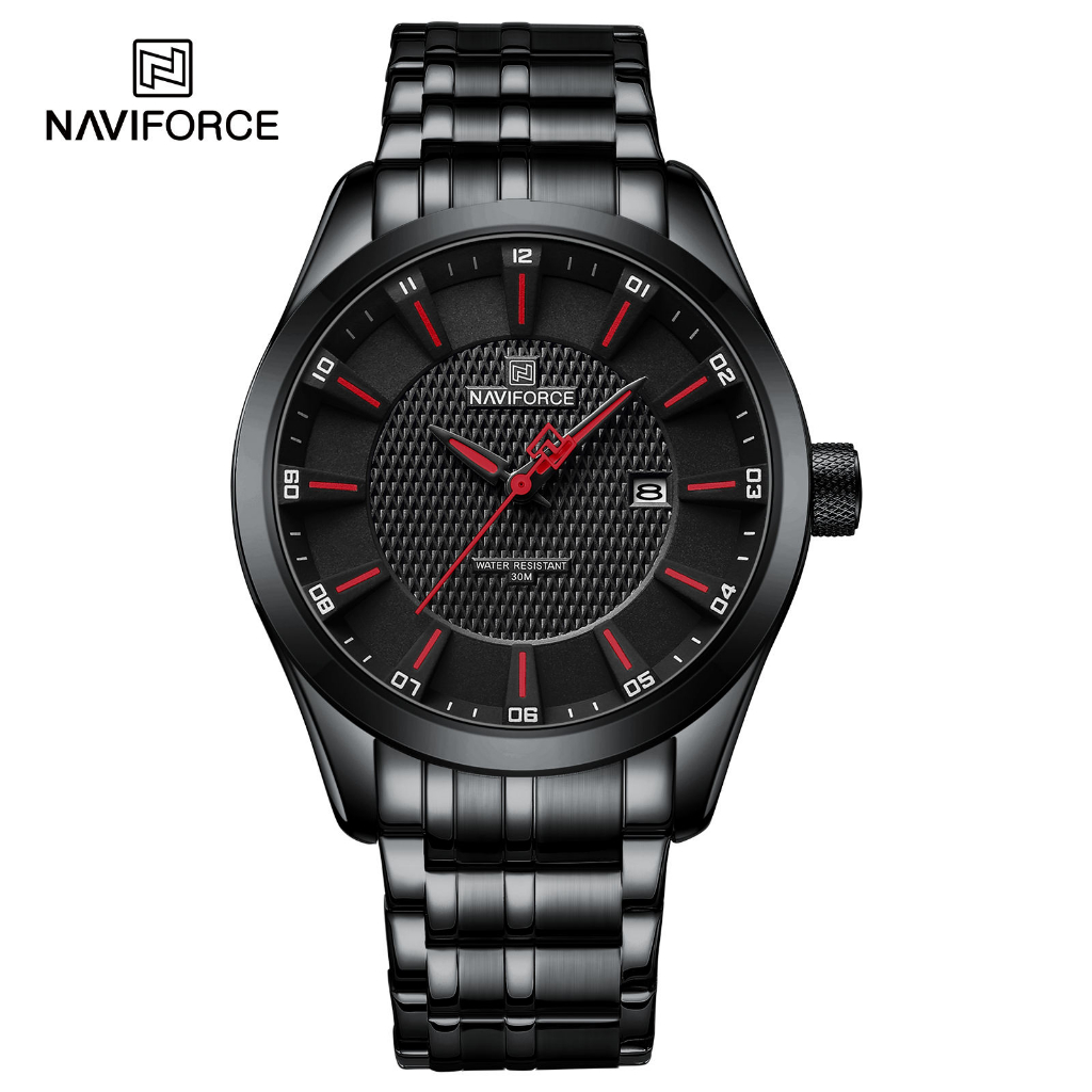 นาฬิกา Naviforce รุ่น NF8032 RD BK ของแท้ รับประกันศูนย์ 1 ปี ส่งพร้อมกล่อง และใบรับประกันศูนย์ ราคาถูกที่สุด