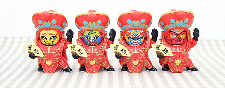 โมเดลเปลี่ยนหน้ากากจีน ชุดสีแดง