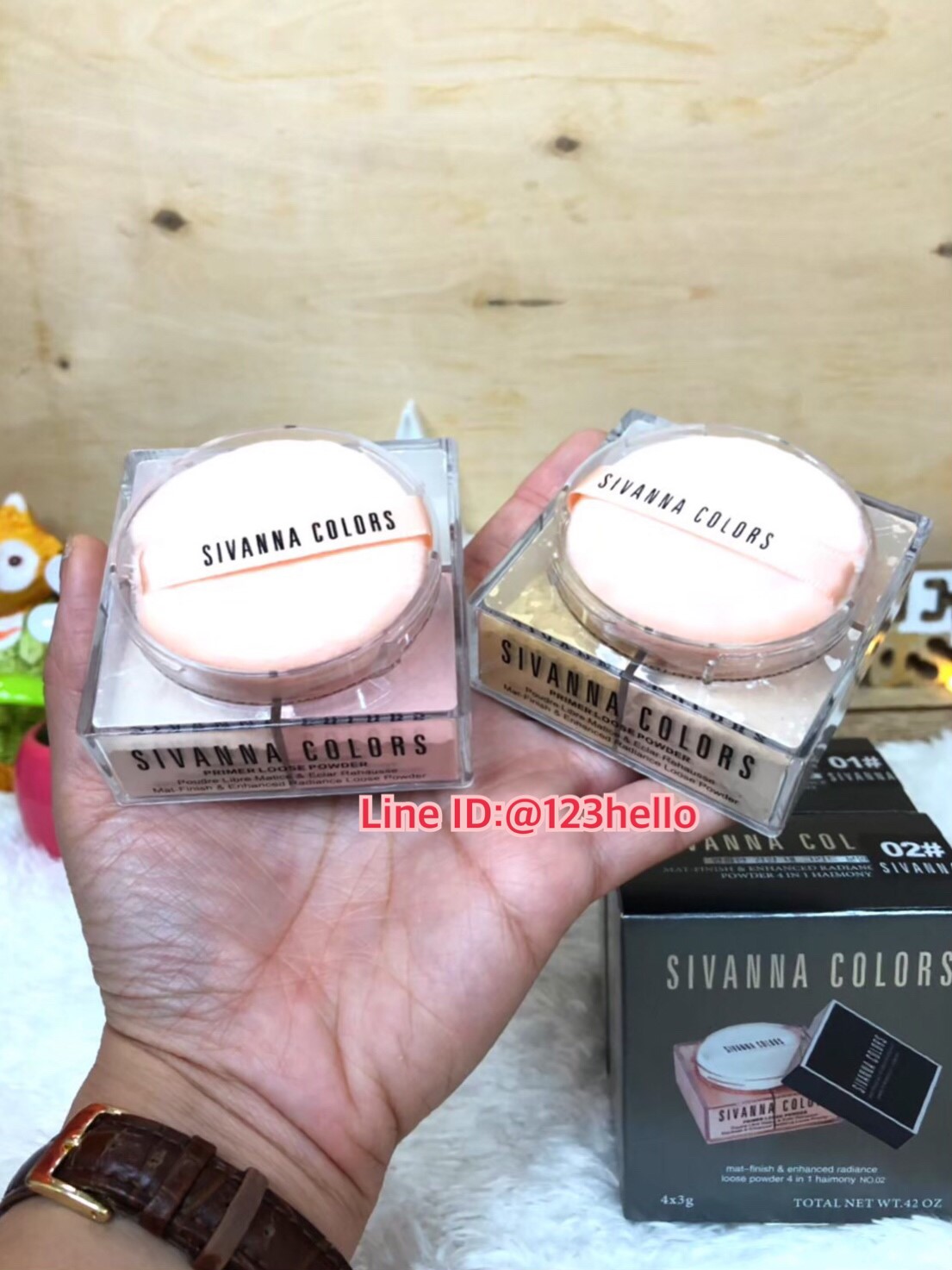 Mat-Finish & Enhanced Radiance Loose Powder 4 In 1 Haimony