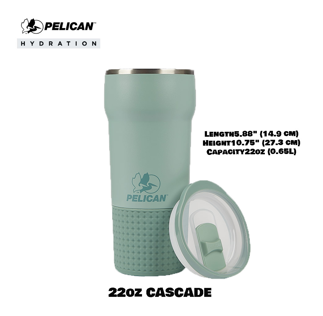 Pelican Cascade 22oz 650ml - Sage - แก้วเก็บอุณหภูมิ เก็บความเย็น-ความร้อน เเท้💯 รับประกัน 1ปี