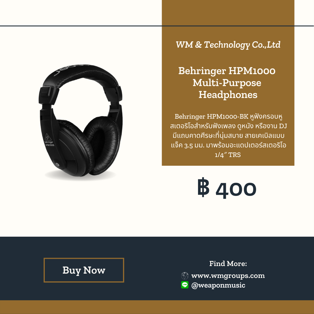 Behringer HPM1000 Multi-Purpose Headphones