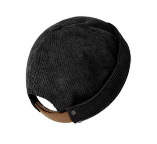 หมวกมิกิลูกฟูกสีดำ [Corduroy Miki Hat]
