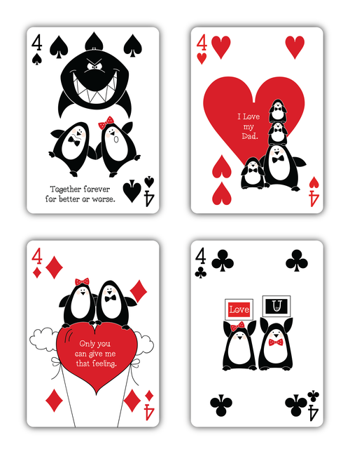 Love U Playing Cards