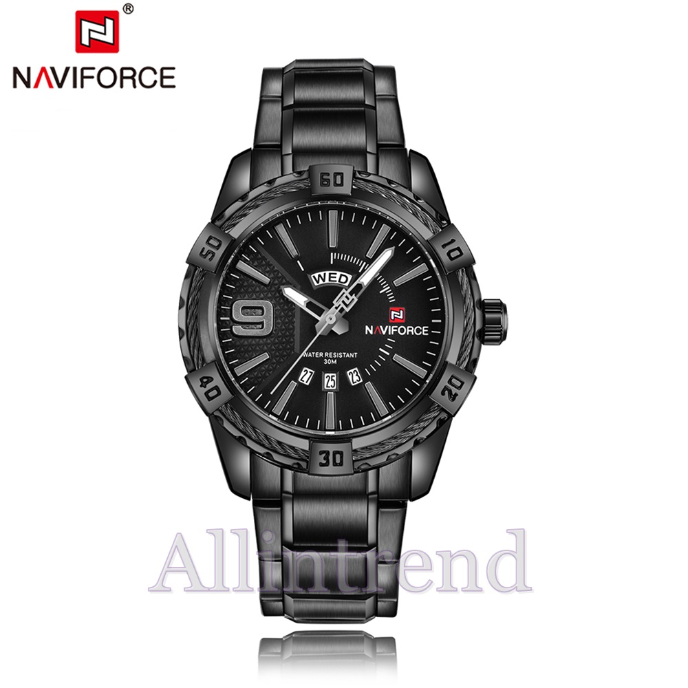 นาฬิกา Naviforce รุ่น NF9117 BK สีดำ ของแท้ รับประกันศูนย์ 1 ปี ส่งพร้อมกล่อง และใบรับประกันศูนย์ ราคาถูกที่สุด