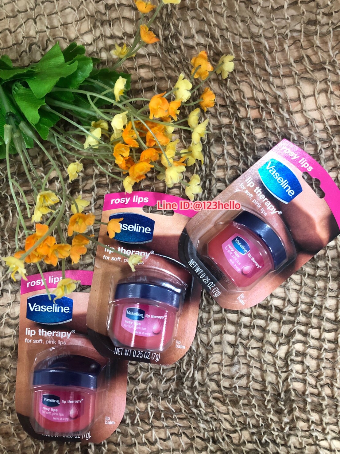 Vaseline lip therapy rosy lips วาสลีน ลิป เทอราฟี โรซี่ ลิป 7 g.