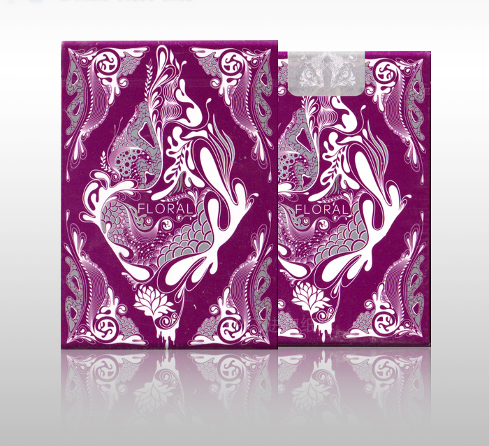 Purple Floral Playing Cards by Aloys Studio