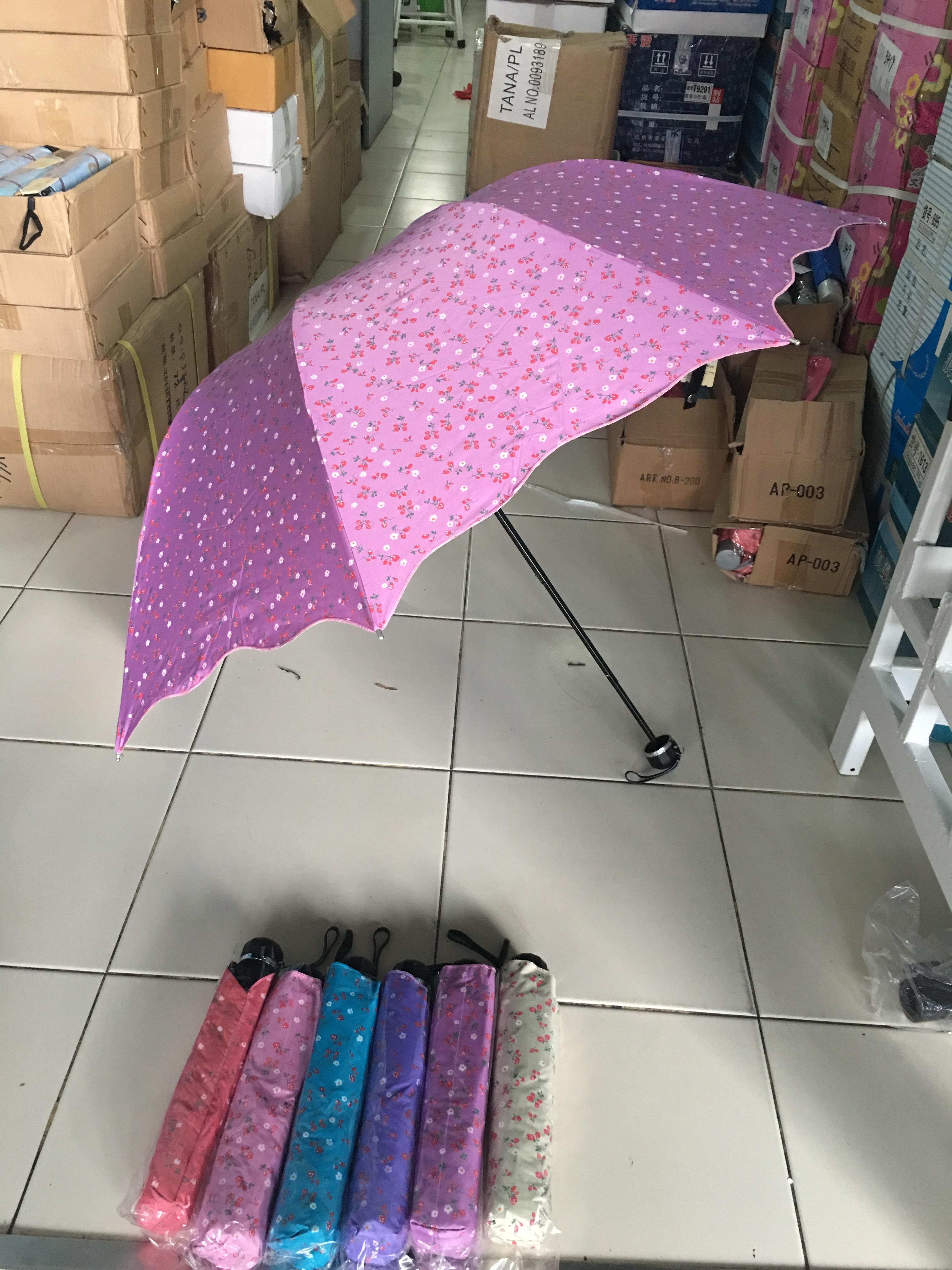 ร่มโค้งแฟชั่นยูวีดำรหัส3417