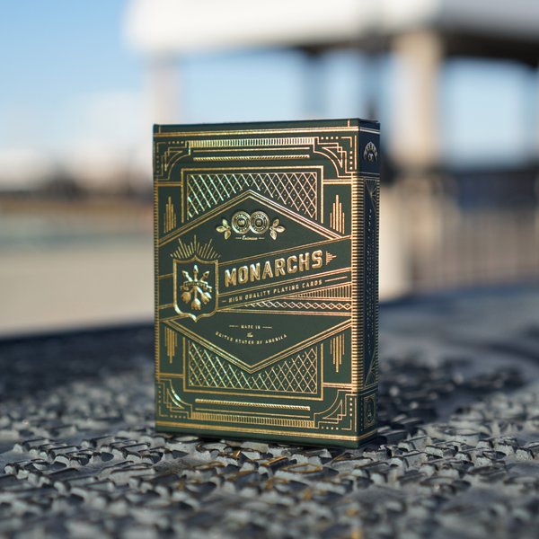 Green Monarchs Playing Cards