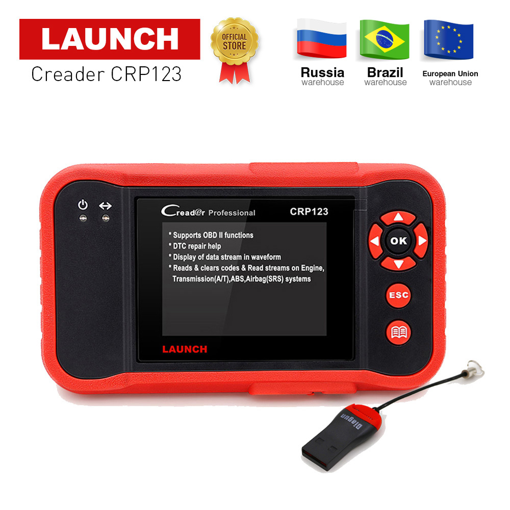 เครื่องสแกนโค้ด วิเคราะห์อาการรถยนต์ อ่านโค้ดต่างๆ Launch Creader CRP123 X431 OBD2 EOBD