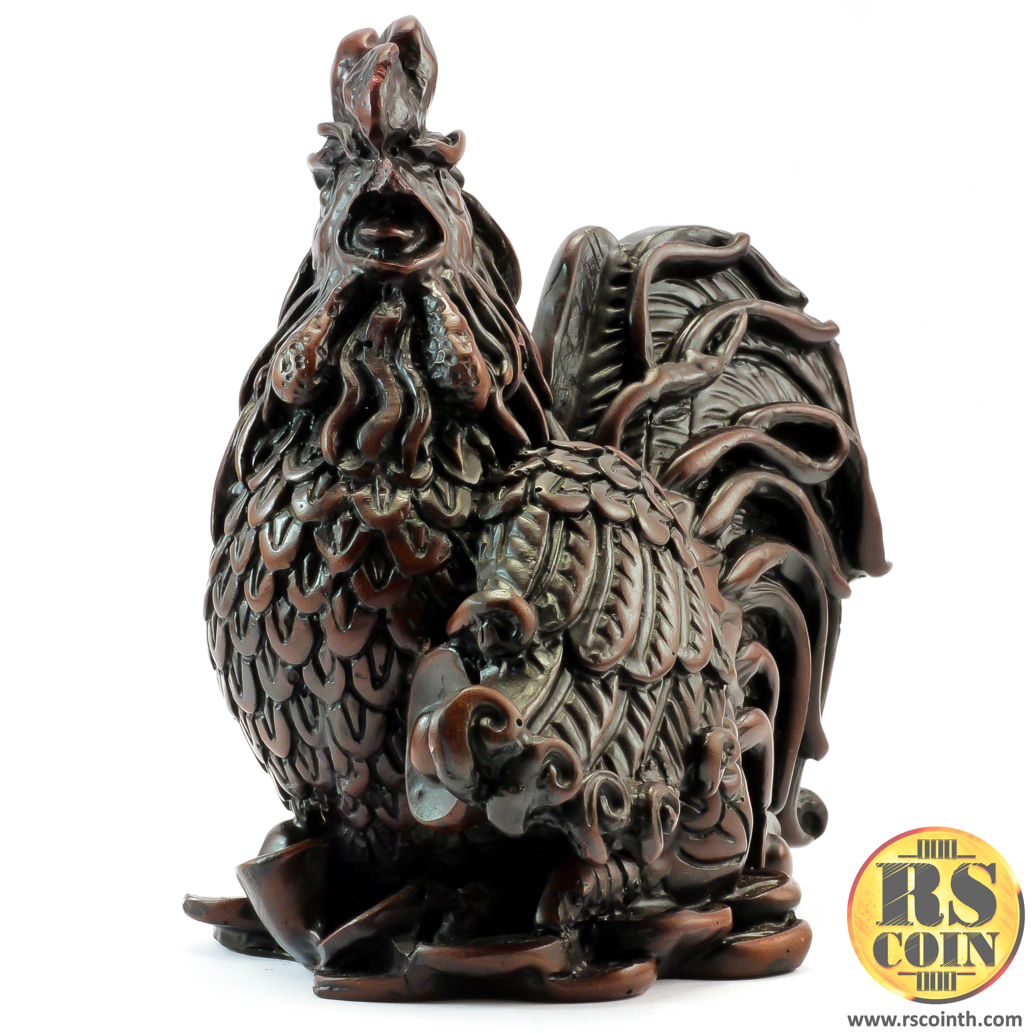 รูปปั้นหิน - ไก่นำโชค (Thai Sculpture Stone Animal Chicken Hen Chinese Design)