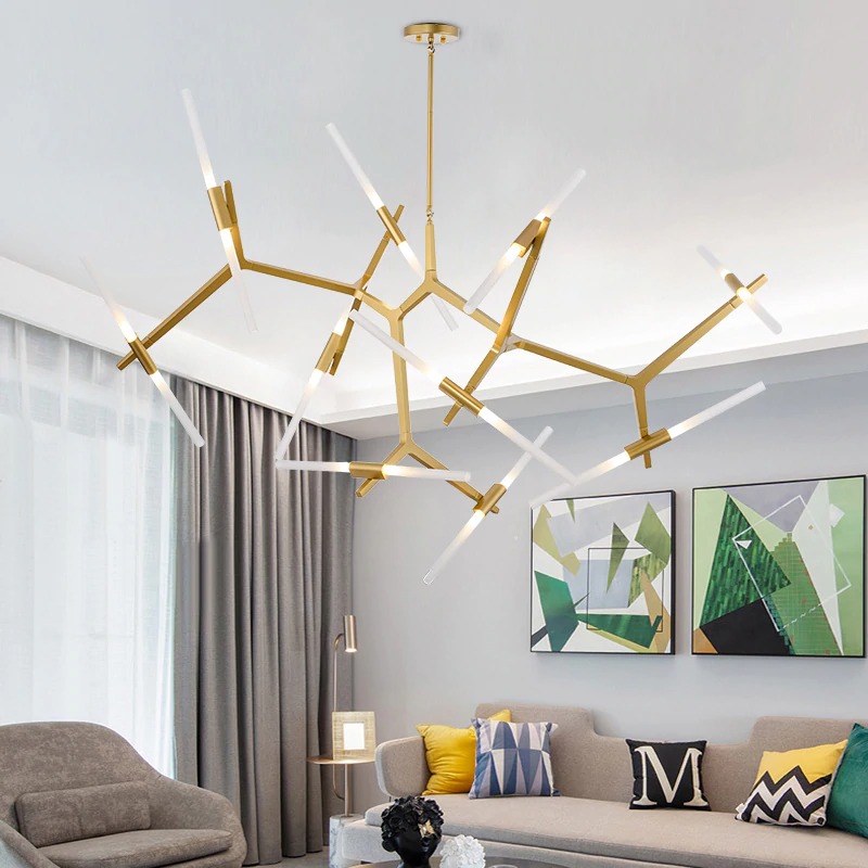 โคมแขวน ก้างปลา Herringbone LED light (สีดำ/ทอง) ไฟแขวน ไฟเพดาน โคมเพดาน โคมไฟแขวน ไฟระย้า ไฟช่อ ไฟกิ่ง ไฟห้อย สวยทันสมัย ไฟตกแต่ง หรูหรา ทนทาน ประหยัดไฟ