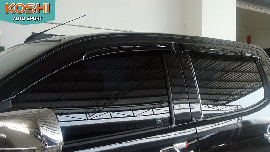 กันสาดหน้า+หลังสีดำ D-Max 2016 รุ่น 4 ประตู